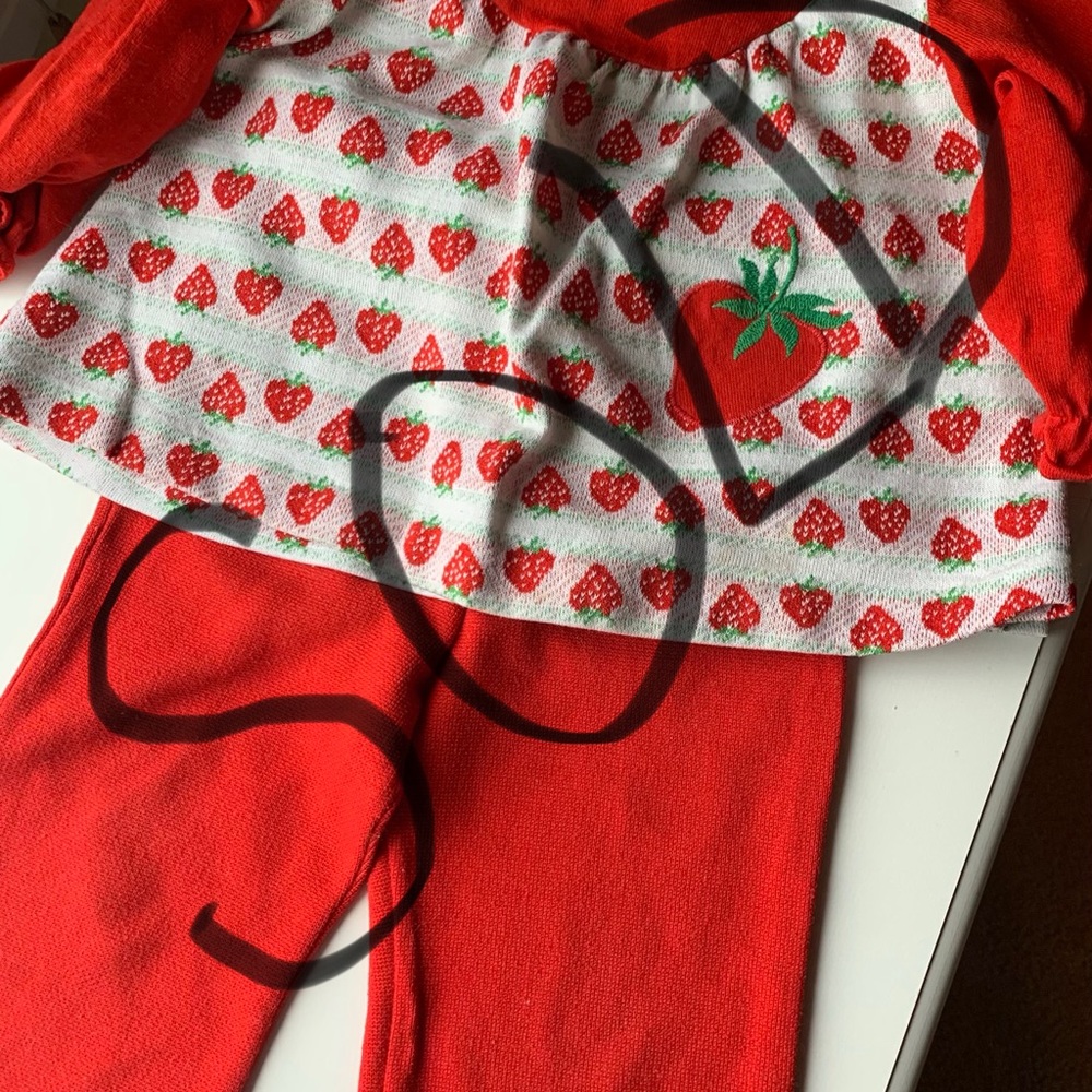 Health Tex vintage strawberry outfit